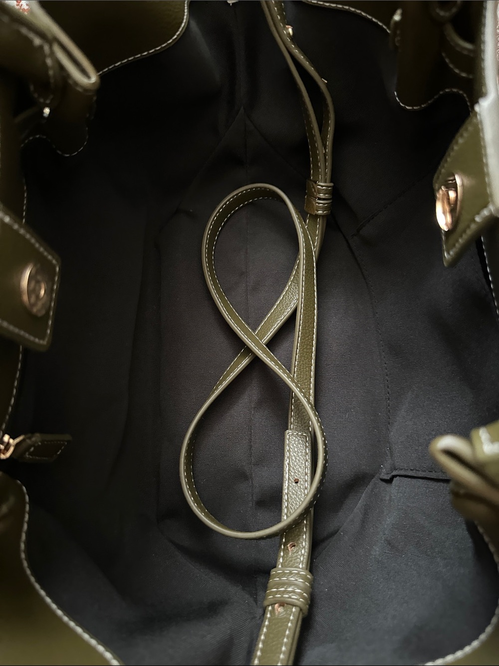 Demellier Olive Green Tote Handbag - Picture 5 of 6
